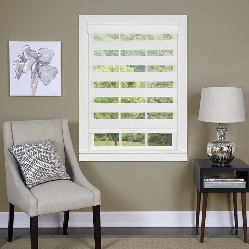 Cordless Serenity Sheer Double Layered Zebra Shade Horizontal Cordless Window